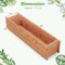 Fir Wood Planter Box with 2 Drainage Holes and 3 Added Bottom Crossbars-Orange